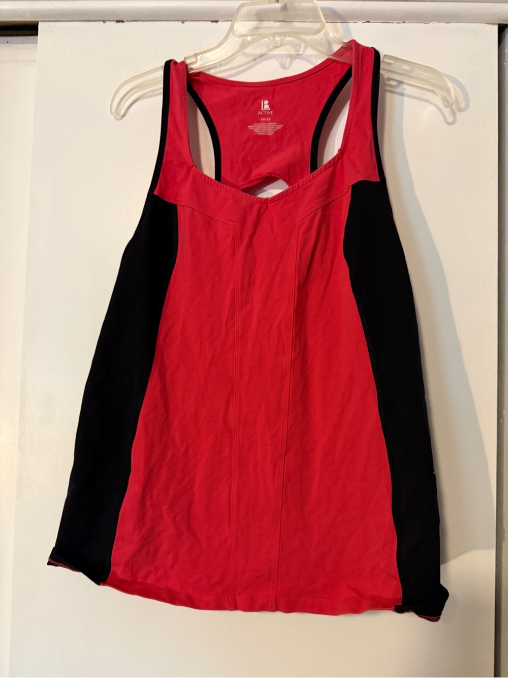 Lane Bryant Pink/Red and Black Racerback Tank
